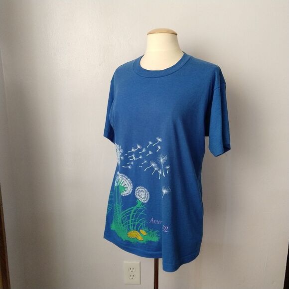 Vintage 1990s Dandelion Graphic T-Shirt Size L - Picture 1 of 7